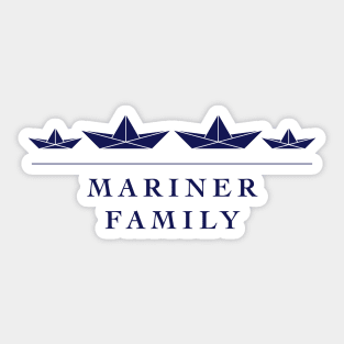 Mariner Family (Seafarer / Paper Boat / Paper Ship / Navy) Sticker